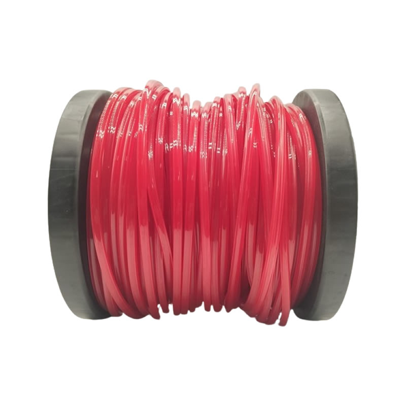 Bobina de hilo cuadrado rojo de 6 mm y 62 m. Filo para desbrozadora.