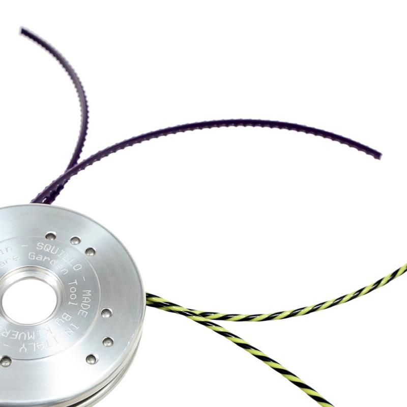 Cabezal desbrozadora Squillo con hilos de corte. Accesorio para jardinería y mantenimiento de áreas verdes.